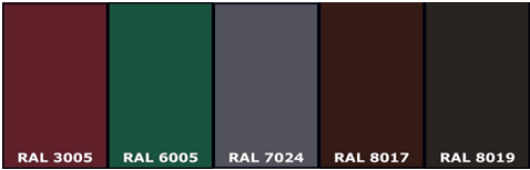 Basic colors in the RAL palette 1